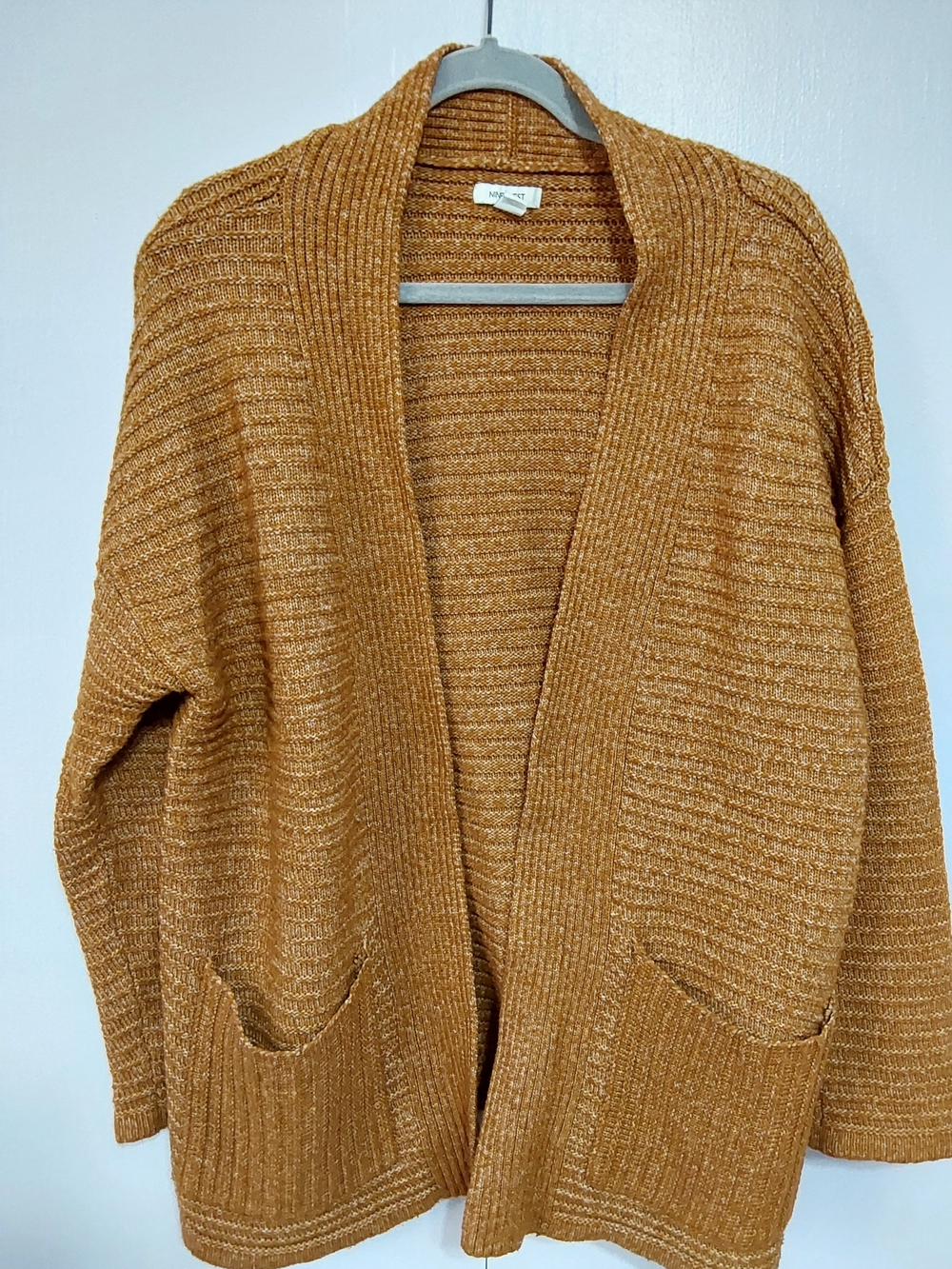 Nine West Open-Front Knit Cardigan - Camel Brown